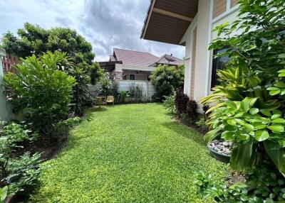 Well-maintained garden with lush greenery