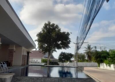 Pool area with surrounding landscape