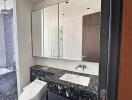 Modern bathroom with a bathtub