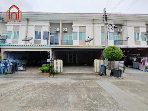 Front view of residential townhouse complex