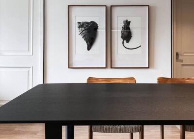 Modern dining area with minimalist decor