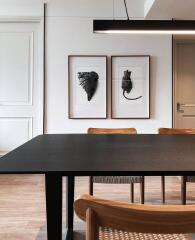 Modern dining area with minimalist decor