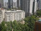 View of city buildings from a high vantage point