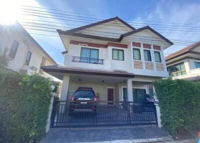 Two-story residential house with a modern design