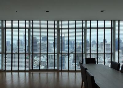 Large living room with city view