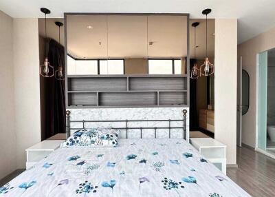 Modern bedroom with decor and ensuite
