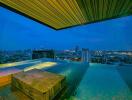 Rooftop pool with city view