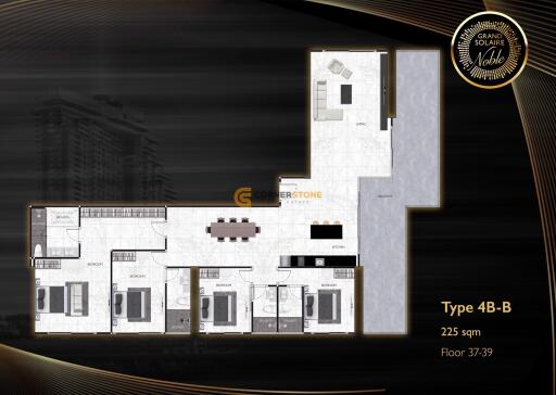 คอนโดนี้มี 4 ห้องนอน  อยู่ในโครงการ คอนโดมิเนียมชื่อ Grand Solaire Noble  ตั้งอยู่ที่ 