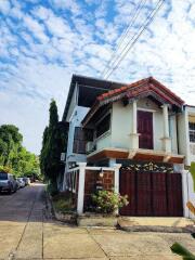 Front view of a house with a gated entrance