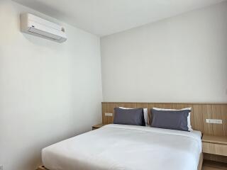 Modern bedroom with air conditioning