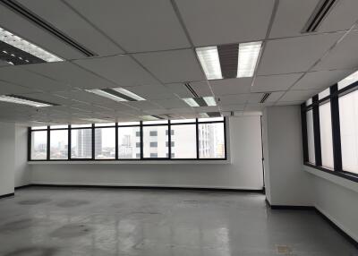 Open and well-lit office space with large windows