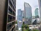 View of high-rise buildings from a balcony