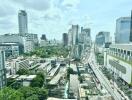 City skyline with buildings and roads