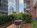 Outdoor patio with dining set