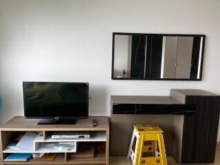 Living room with TV and console