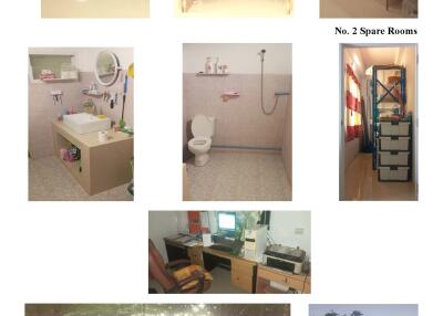 Collage of different rooms and spaces in a property