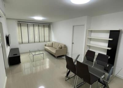 Modern living room with a dining area