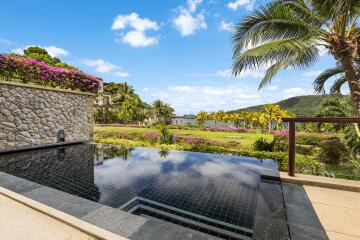 Outdoor area with infinity pool and scenic view