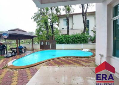 Backyard with pool and gazebo