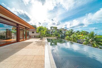 Luxurious outdoor area with infinity pool and scenic views