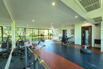 Spacious and well-equipped gym with modern facilities