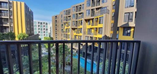 View from the balcony of a modern residential building complex