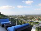 Spacious balcony with panoramic view