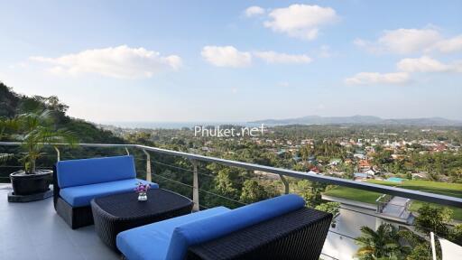 Spacious balcony with panoramic view