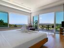 Bedroom with a view and balcony access