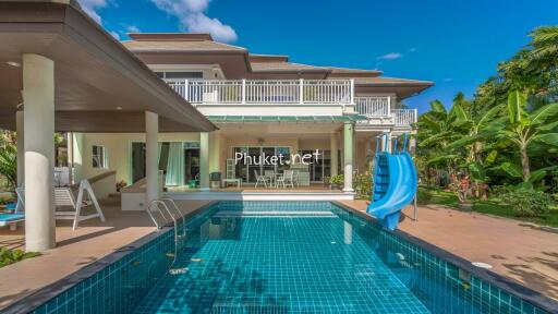 Luxury villa with pool and slide