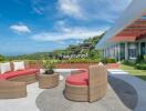 Outdoor patio with stunning view