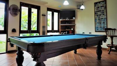 Room with pool table