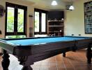 Room with pool table