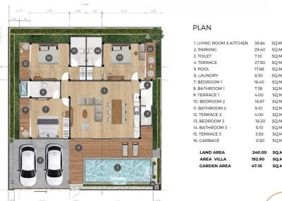 Floor plan of a building layout with detailed room measurements and placement.