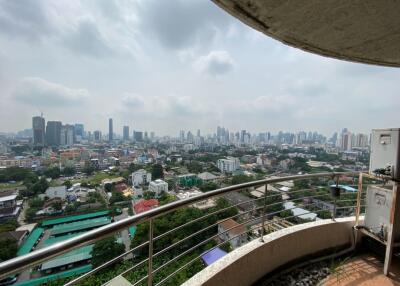 View from the balcony overlooking the city