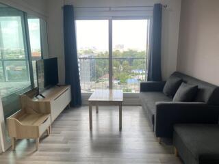 Modern living room with view