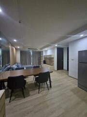 Modern living and dining area with furniture