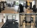 Modern and well-equipped gym with various exercise machines and free weights