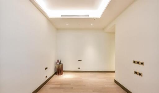 Minimalist interior with recessed lighting