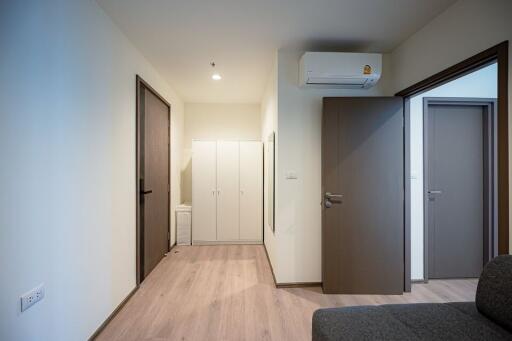 Hallway view with wardrobe and doorways