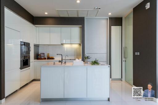 Modern kitchen with island and appliances