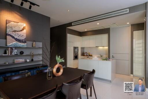 Modern kitchen and dining area