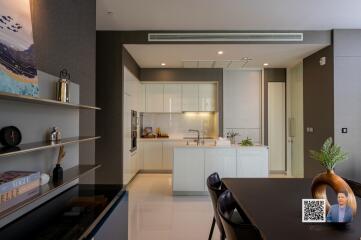 Modern kitchen with island and dining area