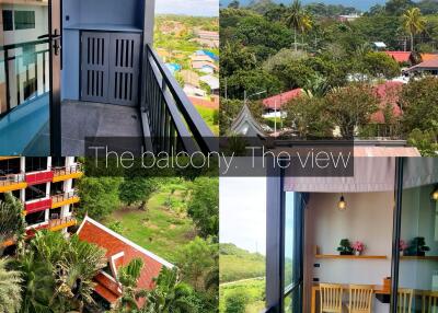 Balcony and view from the property