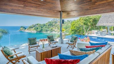 Outdoor living space with ocean view