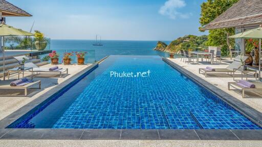 Infinity pool with ocean view