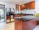 Modern kitchen with island and appliances