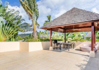 Outdoor patio with pavilion