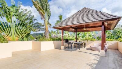 Outdoor patio with pavilion