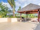 Outdoor patio with pavilion